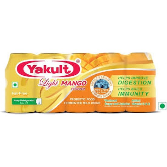 Yakult Light Mango Probiotic Fermented Milk Drink