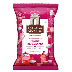 Fortune Rozana Gold Basmati Rice 5Kg | Cooked grain upto 15 mm | Fluffy, Non-Sticky Rice | Everyday Basmati Rice