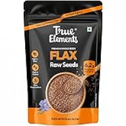 True Elements Flax Seeds 500g - Alsi Seeds with Omega-3 | 27g Fibre per 100g | High Fibre Seeds for Heart Health & Daily Nutrition | Perfect for Oats, Smoothies & Seed Cycling