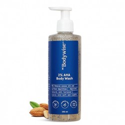 Be Bodywise 2% AHA Body Wash | With 1% Lactic Acid, Glycolic Acid & 4% Glycerin | Exfoliates & Promotes Glowing Skin | Smoothens Rough & Bumpy Skin | Daily Use Shower Gel | 250ml