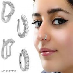 VAMA Elegant Stone Nose Pins (Multicolour) (Box) 60 pieces