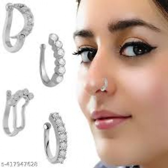 VAMA Elegant Stone Nose Pins (Multicolour) (Box) 60 pieces