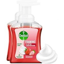 Dettol Foaming Handwash Pump - Strawberry (Pack of 2-250ml each) | Rich Foam | Moisturizing Hand Wash | Soft on Hand