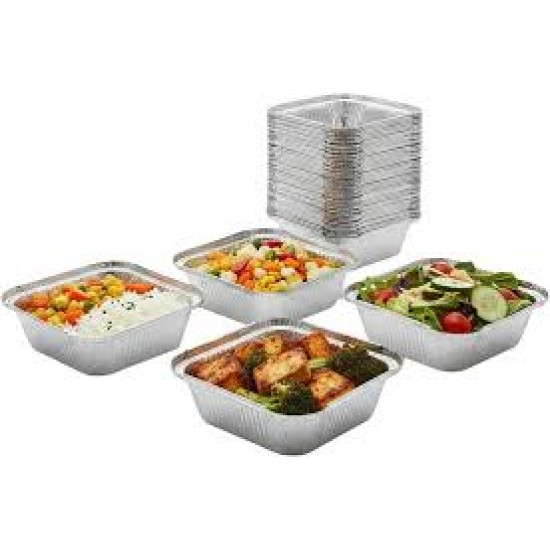 URGO Aluminium Disposable Food Container with Lids (450 ml)(Pack)