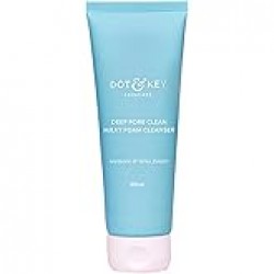 Dot & Key Deep Pore Clean Foaming Face Wash for Daily Use | Facewash with Seawood Extract | Minimizes Pores, Controls Excess Oil & Keeps Skin Hydrated | For All Skin Types | For Women & Men | 100ml