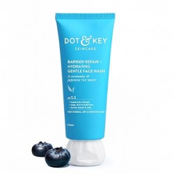 DOT & KEY Barrier Repair + Hydrating Gentle Face Wash With Probiotic | Ceremide Face Wash | For Dry Skin,Normal Skin&Sensitive Skin | Gently Cleanses Skin From Dirt & Oil For Unisex,175ML