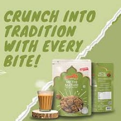 daadi's methi mathri tea time snacking