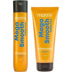 Matrix Mega Smooth Sulfate-free Shampoo with Squalene and Bonding Blend for Gentle Cleansing and Bond Repair| Smoothens Hair | Safe for Chemically Treated Hair 200ml