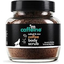 mCaffeine Exfoliating Coffee Body Scrub Powder Jar for Tan Removal&Soft-Smooth Skin|De-Tan Bathing Scrub With Coconut Oil,Removes Dirt&Dead Skin From Neck,Knees,Elbows&Arms| All Skin Types-100Gm