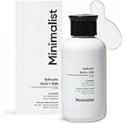 Minimalist Anti-Acne Salicylic Acid 2% Face Wash For Oily & Acne Prone Skin | With LHA for Pore Cleansing, Oil Control & Sebum Regulation | Cleanser for Women & Men | 100 ml