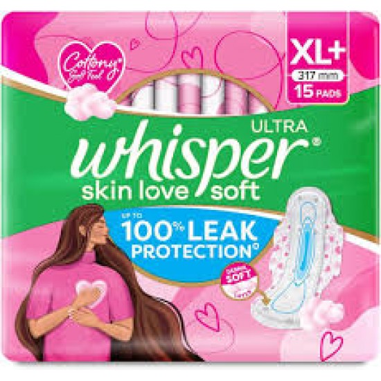 Whisper Ultra Skin Love Soft Sanitary Pads (XL+) (Pack)