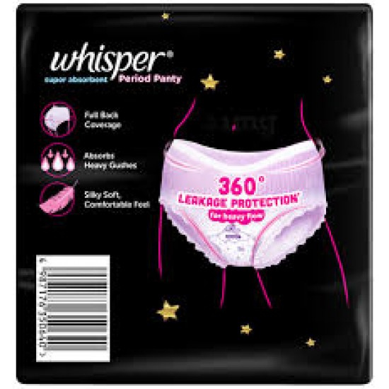 Whisper Super Absorbent Period Panty ( Pack)