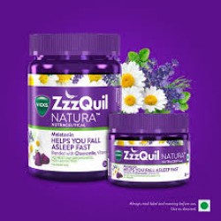 Vicks ZzzQuil Natura Melatonin Sleep Supplement (Strawberry Lavender)(Pack)
