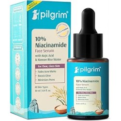 Pilgrim 10% Niacinamide Serum 30ml For Acne Marks|With 1% Zinc PCA, Salicylic & Hyaluronic Acid|Women & Men