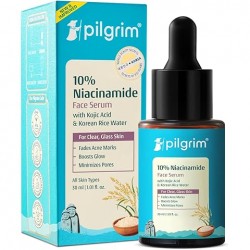 Pilgrim 10% Niacinamide Serum 30ml For Acne Marks|With 1% Zinc PCA, Salicylic & Hyaluronic Acid|Niacinamide Serum For Oily Skin, Acne-Prone, Combination, Normal Skin|Oil Control, Anti-Acne|Women & Men