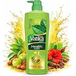 Dabur Vatika Naturals Health Shampoo - 640 ml | 7 Natural Herb Extracts | Contains Henna, Amla & Hibiscus | 90% Hair Fall Control | Everyday Shampoo for Women & Men